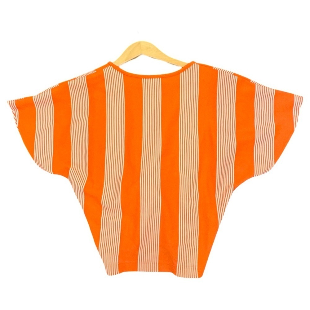 NWT Anthropology Bishop and Young Orange striped crop top, size Medium - Picture 3 of 4